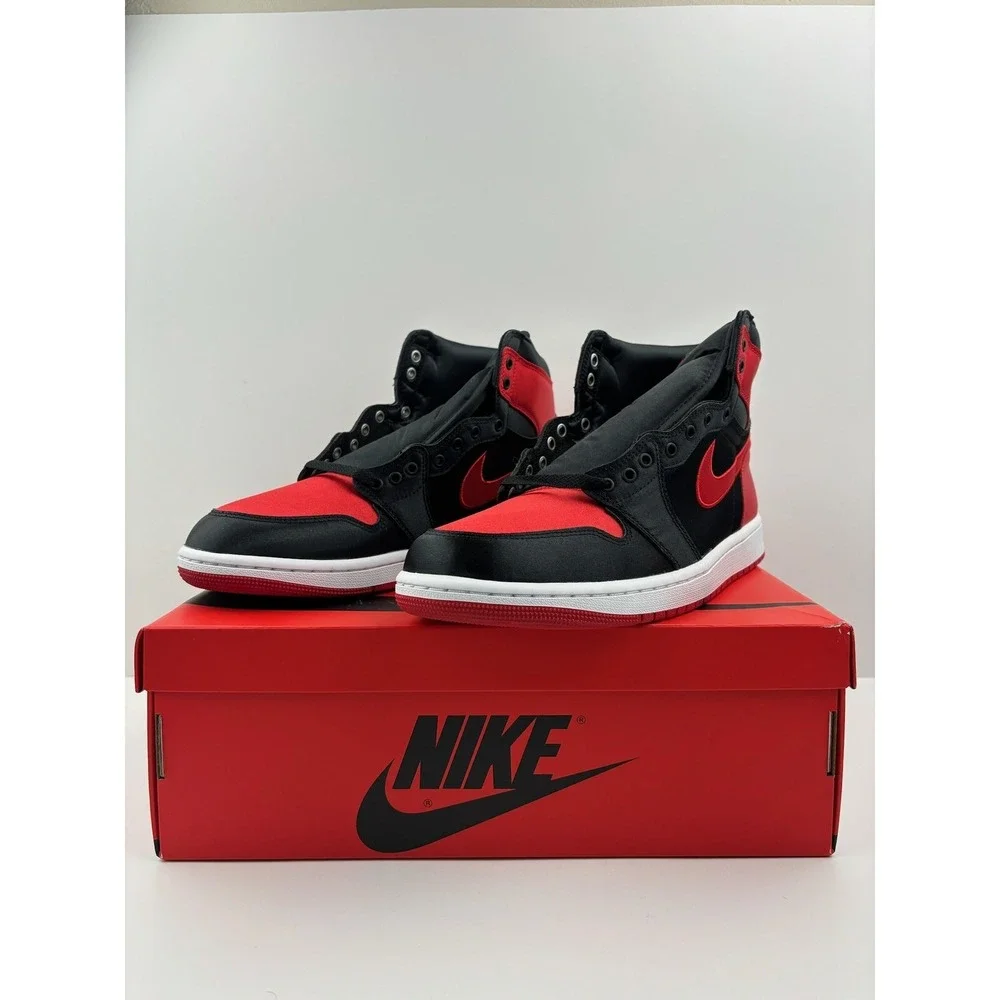 Nike Air Jordan 1 Retro High OG Satin Bred Women's Size 12/10.5M (FD4810-061)‎